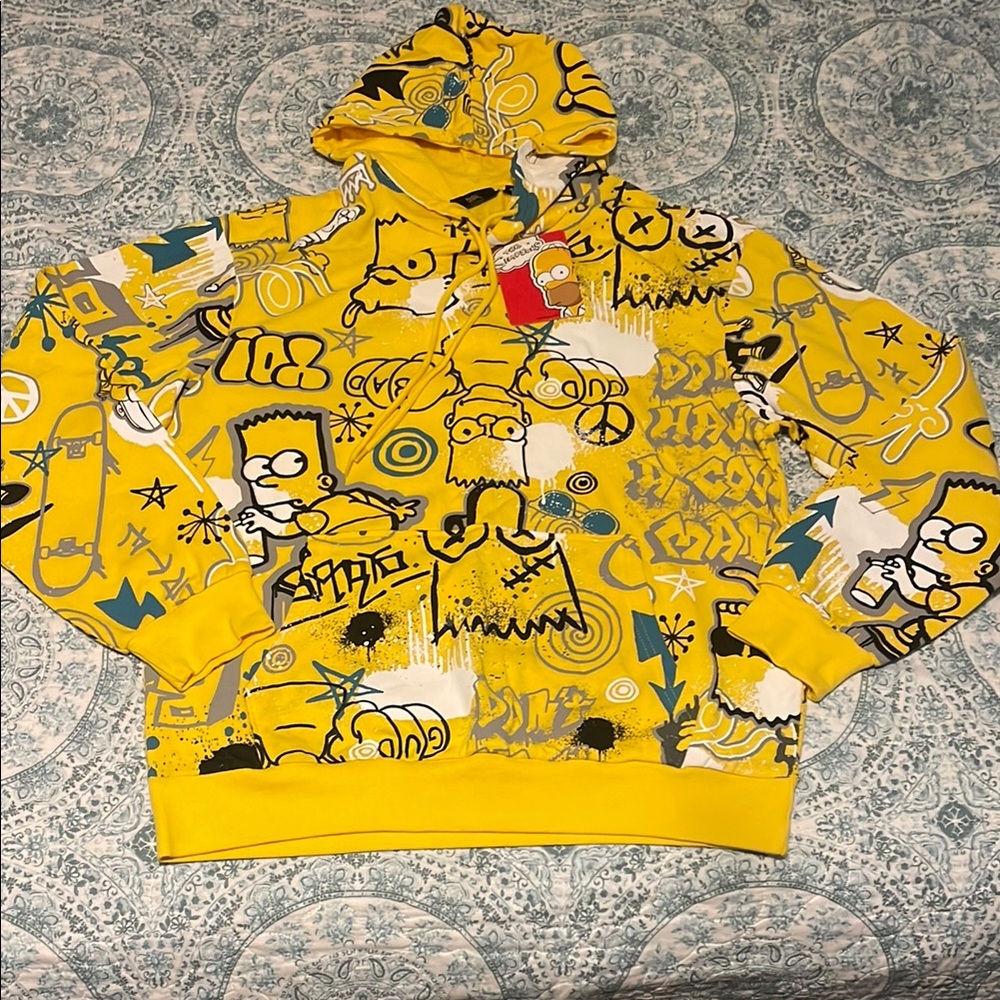 The Simpsons Med Yellow Graphic Hoodie